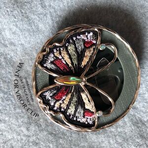 NWT Bath & Body Works Black and Red Butterfly Car Fragrance Vent Clip